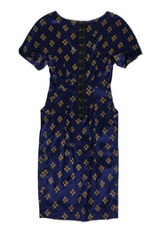 Current Boutique-3.1 Phillip Lim - Blue Silk Petal Print Dress Sz 0
