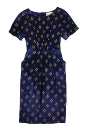Current Boutique-3.1 Phillip Lim - Blue Silk Petal Print Dress Sz 0