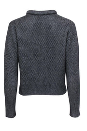 Current Boutique-3.1 Phillip Lim - Charcoal Waffle Knit Wool Blend Sweater Sz S