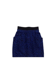 Current Boutique-3.1 Phillip Lim - Cobalt Blue & Black Cheetah Print Skirt Sz 4
