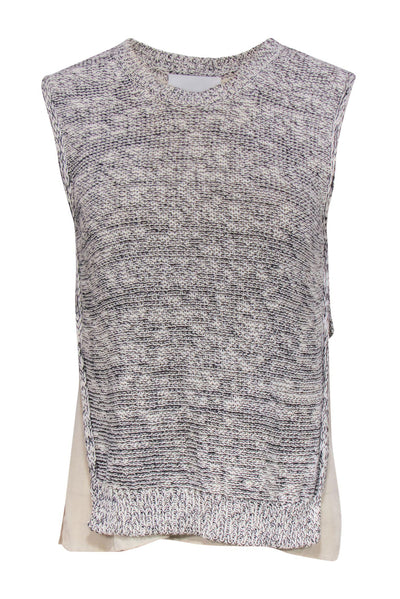 Current Boutique-3.1 Phillip Lim - Cream Marbled Knit Tank w/ Silky Layer Sz S