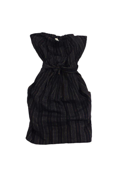 Current Boutique-3.1 Phillip Lim - Grey Striped Strapless Linen Dress Sz 2