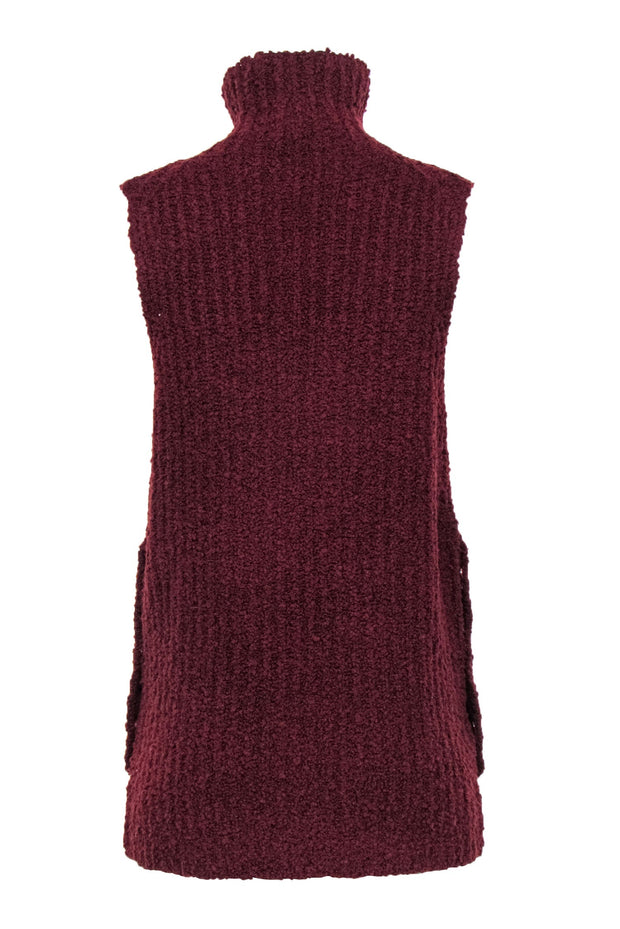 Current Boutique-3.1 Phillip Lim - Maroon Sleeveless Tunic-Style Turtleneck Sweater Sz M