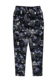 Current Boutique-3.1 Phillip Lim - Navy Camouflage Print Silk Skinny Pants Sz 2