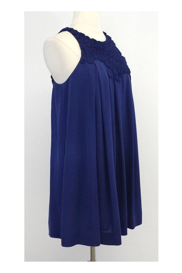 Current Boutique-3.1 Phillip Lim - Navy Silk Sleeveless Rosette Dress Sz 0