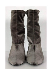 Current Boutique-3.1 Phillip Lim - Olive Kyoto Velvet Ankle Boots Sz 9.5