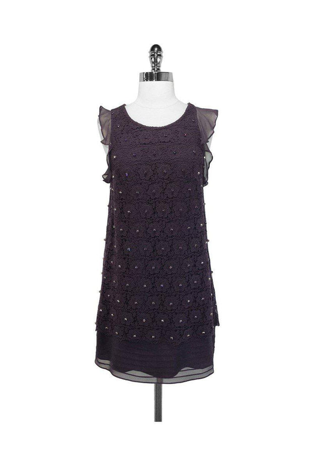 Current Boutique-3.1 Phillip Lim - Plum Crochet & Rhinestone Dress Sz 4