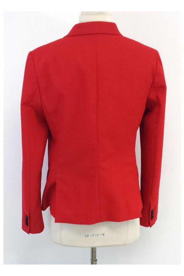 Current Boutique-3.1 Phillip Lim - Red Cotton Blend Double Breasted Blazer Sz 6