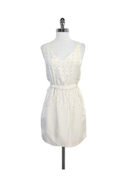 Current Boutique-3.1 Phillip Lim - White Beaded Silk Sleeveless Dress Sz 4
