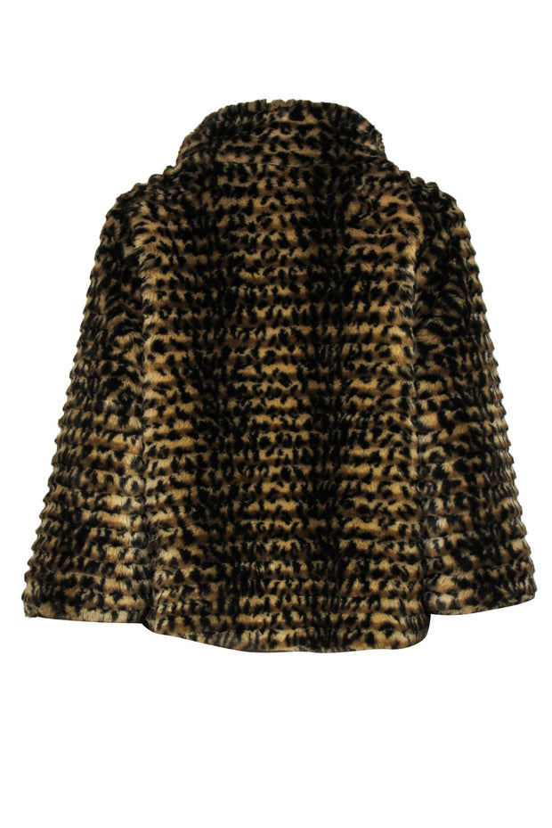Current Boutique-7 For All Mankind - Cheetah Print Faux Fur Jacket Sz M