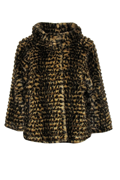 Current Boutique-7 For All Mankind - Cheetah Print Faux Fur Jacket Sz M