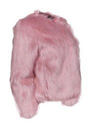 Current Boutique-7 For All Mankind - Light Pink Faux Fur Open Coat Sz XS