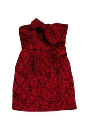 Current Boutique-ABS Collection - Red Rose Strapless Dress Sz 4