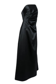 Current Boutique-ABS Evening - Black Strapless Pleated Gown Sz 6