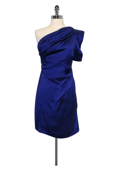 Current Boutique-ABS by Allen Schwartz - Indigo One Shoulder Dress Sz 4