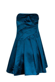 Current Boutique-ABS by Allen Schwartz - Strapless Teal A-Line Dress Sz 6
