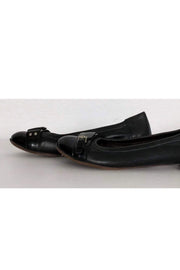 Current Boutique-AGL - Black Leather Cap Toe Flats Sz 8.5