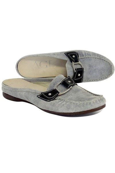 Current Boutique-AGL - Blue Shimmer Denim Loafer Slippers Sz 8.5