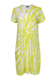Current Boutique-ATM - Yellow Tie-Dye Print T-Shirt Dress Sz L