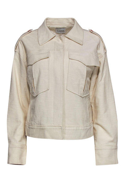 Current Boutique-AYR - Cream Cropped Textured Jacket Sz M