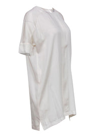 Current Boutique-AYR - White Short Sleeve Silk Shift Dress Sz XS