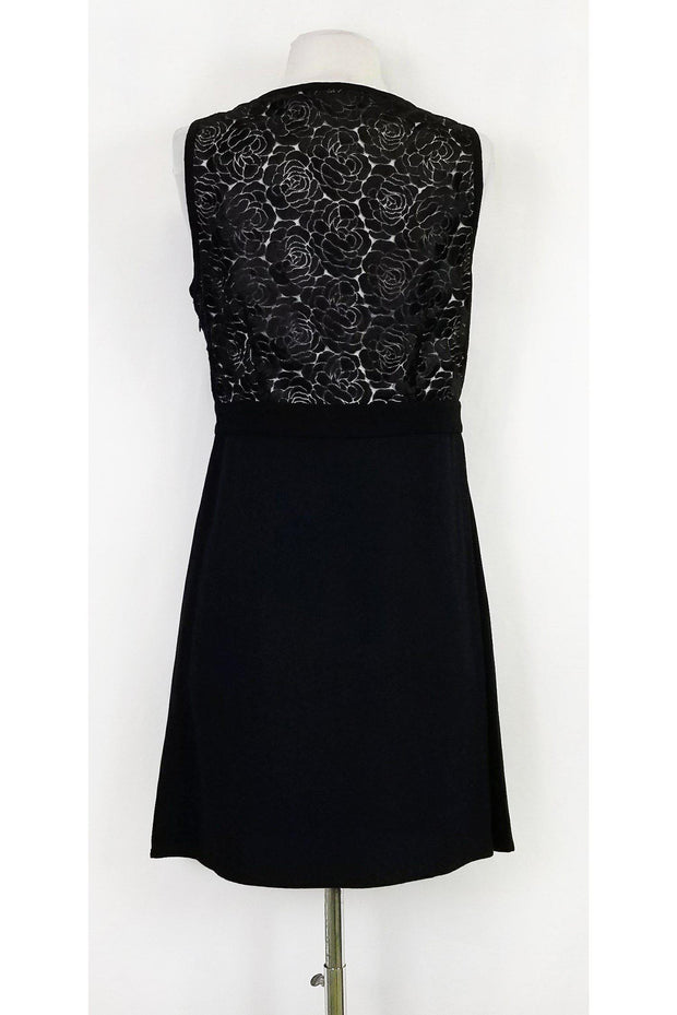 Current Boutique-A.L.C. - Black & Navy Rose Lace Dress Sz 10