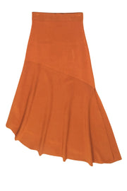 Current Boutique-A.L.C. - Burnt Orange Knit Sweater Skirt w/ Asymmetrical Hem and Slit Sz S