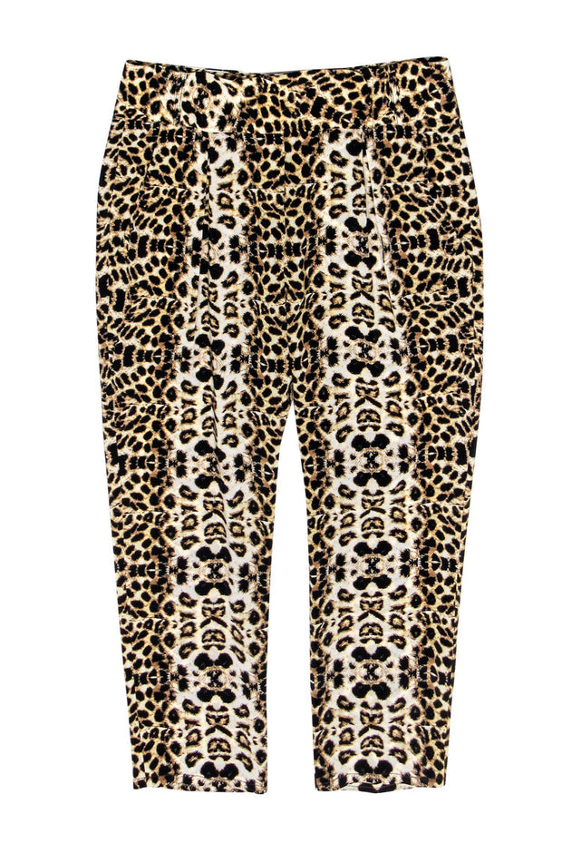 Current Boutique-A.L.C. - Leopard Print Silk Skinny Ankle Pants Sz XS