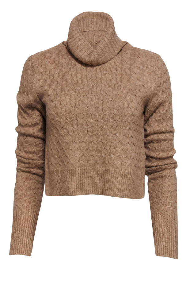 Current Boutique-A.L.C. - Tan Knit Cropped Turtleneck Sweater Sz S
