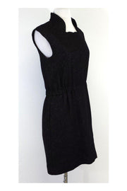 Current Boutique-A.P.C. - Black Metallic Wool Sleeveless Dress Sz 2