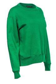 Current Boutique-Acne Studios - Green Crewneck Sweatshirt w/ Face Logo Patch Sz M