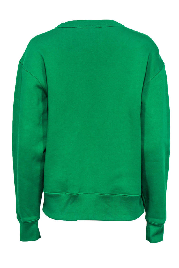 Current Boutique-Acne Studios - Green Crewneck Sweatshirt w/ Face Logo Patch Sz M