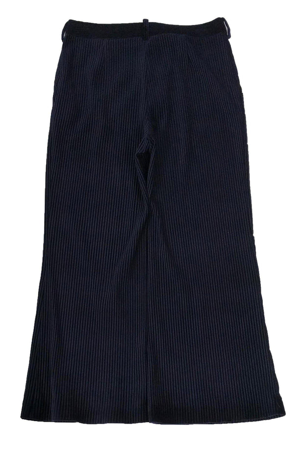 Current Boutique-Acne Studios - Navy Velvet Pleated Trousers Sz 12