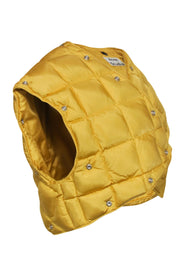 Current Boutique-Acne Studios - Yellow Cropped Puffer Vest w/ Hardware Sz 8
