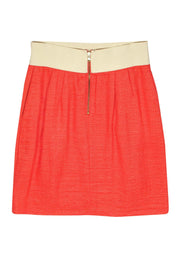 Current Boutique-Adam Lippes - Orange Linen Blend Skirt Sz 10
