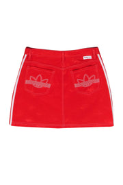 Current Boutique-Adidas x Fiorucci - Red Angel Baby Jacquard Miniskirt w/ Embroidered Back Logos Sz M
