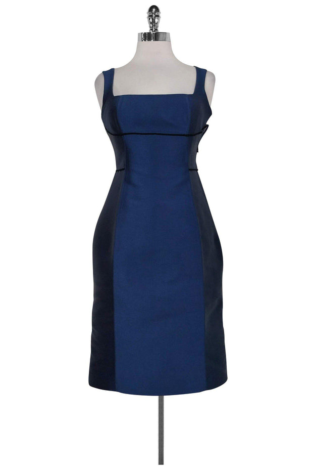 Current Boutique-Adolfo Dominguez - Blue Fitted Dress Sz 4
