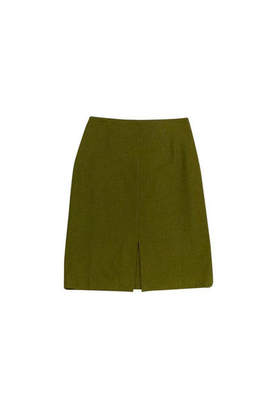 Current Boutique-Adolfo Dominguez - Green Wool Skirt Sz M