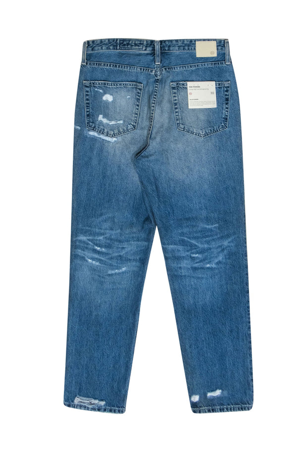Current Boutique-Adriano Goldschmied - Denim Medium Wash Distressed Straight Leg Jeans Sz 30