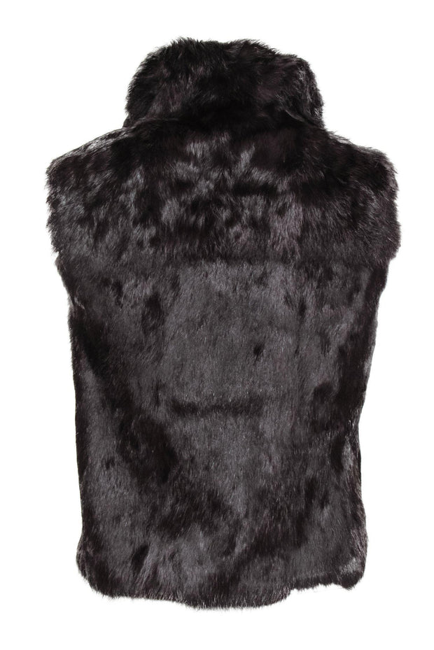 Current Boutique-Adrienne Landau - Brown Rabbit Fur Vest Sz M