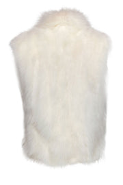 Current Boutique-Adrienne Landau - White Fox Fur Clasped Vest Sz M
