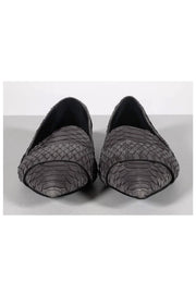 Current Boutique-Aerin - Grey Faux Snakeskin Flats Sz 7