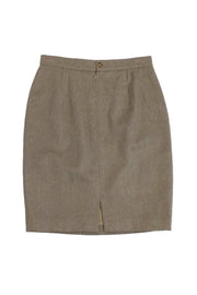 Current Boutique-Agnona - Oatmeal Tan Pencil Skirt Sz 4