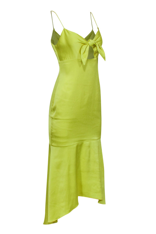 Current Boutique-Aidan Mattox - Yellow Bust Tie Maxi Gown Sz 4