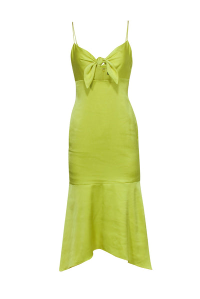 Current Boutique-Aidan Mattox - Yellow Bust Tie Maxi Gown Sz 4