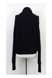 Current Boutique-Aiko - Black Sweatshirt w/Rhinestones & Scarf Sz XS
