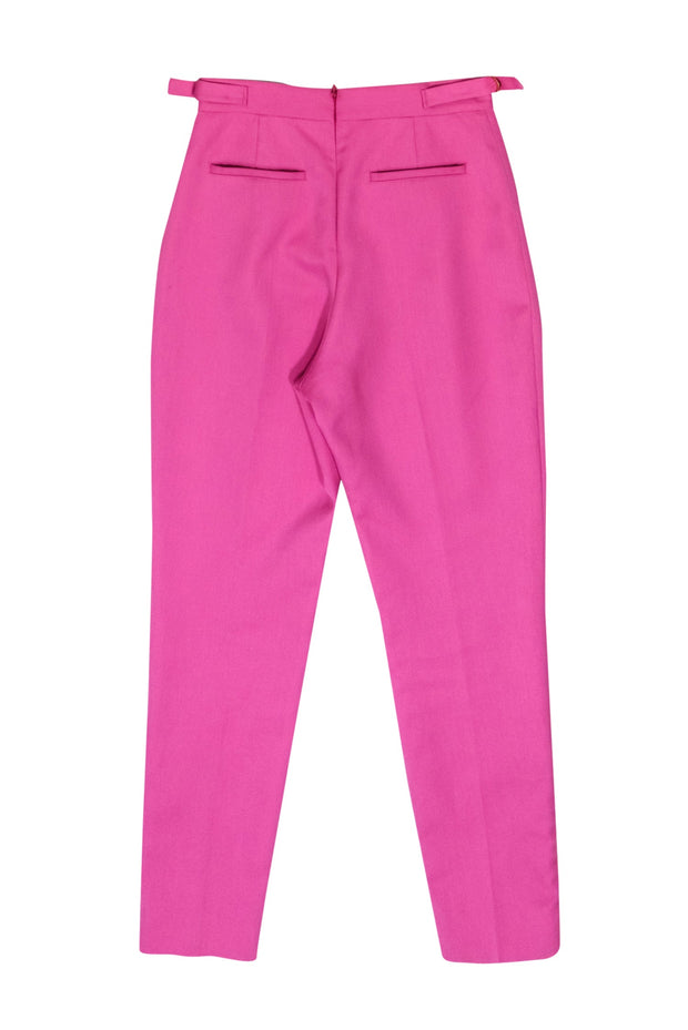 Current Boutique-Aje - Hot Pink High-Waist Pleated Tapered Trouser Sz S