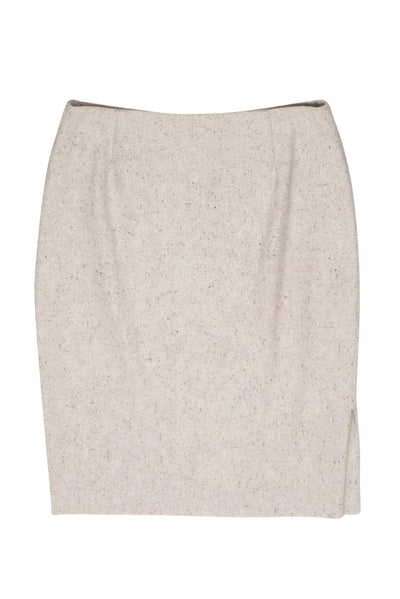 Current Boutique-Akris - Cream Speckled Pencil Skirt Sz 8