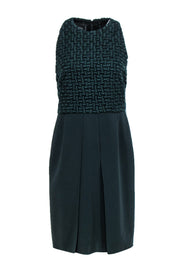 Current Boutique-Akris - Emerald Woven Top Sleeveless Wool Dress Sz 8