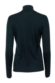 Current Boutique-Akris - Forest Green Cashmere Blend Turtleneck Sweater Sz 10